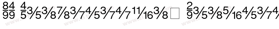 KG Traditional Fractions字体转换